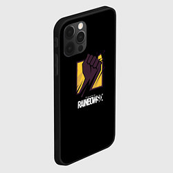 Чехол для iPhone 12 Pro Max Радуга 6 лого стиль, цвет: 3D-черный — фото 2