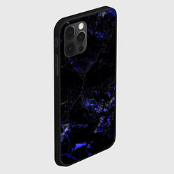 Чехол для iPhone 12 Pro Max Потертая синяя текстура, цвет: 3D-черный — фото 2