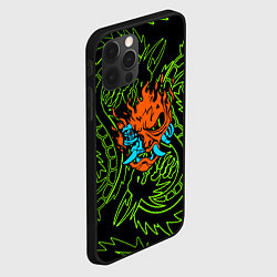 Чехол для iPhone 12 Pro Max Samurai dragon steel logo, цвет: 3D-черный — фото 2