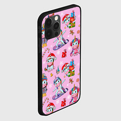 Чехол для iPhone 12 Pro Max Мультяшные единороги, цвет: 3D-черный — фото 2