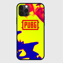 Чехол для iPhone 12 Pro Max PUBG neon flame, цвет: 3D-черный