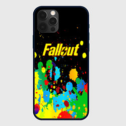 Чехол для iPhone 12 Pro Max Fallout цветные краски, цвет: 3D-черный