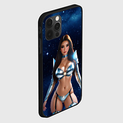 Чехол для iPhone 12 Pro Max Комическая девушка в блестящем костюме, цвет: 3D-черный — фото 2