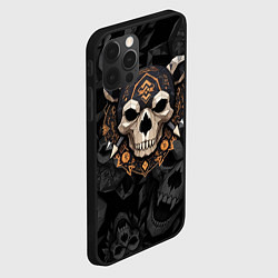 Чехол для iPhone 12 Pro Max Череп медведя, цвет: 3D-черный — фото 2