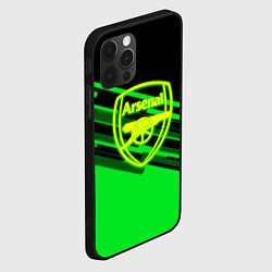 Чехол для iPhone 12 Pro Max Arsenal geometry line green, цвет: 3D-черный — фото 2