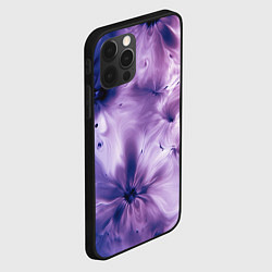 Чехол для iPhone 12 Pro Max Синие и фиолетовые космические абстрактные узоры т, цвет: 3D-черный — фото 2
