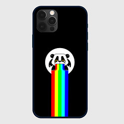 Чехол для iPhone 12 Pro Max Блюющая панда, цвет: 3D-черный
