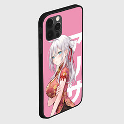 Чехол для iPhone 12 Pro Max Алиса Кудзё - Аля иногда кокетничает со мной по-ру, цвет: 3D-черный — фото 2