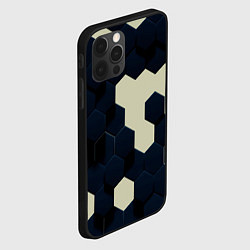 Чехол для iPhone 12 Pro Max Соты абстракция, цвет: 3D-черный — фото 2