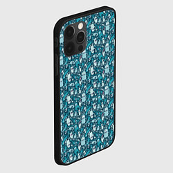 Чехол для iPhone 12 Pro Max Монстры с языком - паттерн, цвет: 3D-черный — фото 2