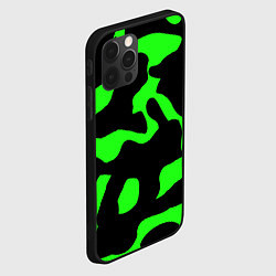 Чехол для iPhone 12 Pro Max Зелёный камуфляж милитари, цвет: 3D-черный — фото 2