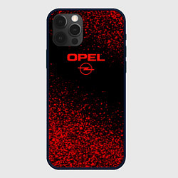 Чехол для iPhone 12 Pro Max Opel чёрно-красный, цвет: 3D-черный