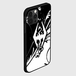 Чехол для iPhone 12 Pro Max The Elder Scrolls узор, цвет: 3D-черный — фото 2