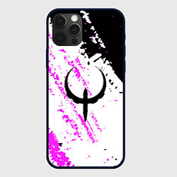 Чехол для iPhone 12 Pro Max Quake краски неон, цвет: 3D-черный