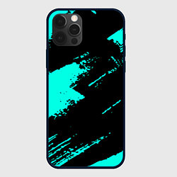 Чехол для iPhone 12 Pro Max Неоновые краски текстура, цвет: 3D-черный
