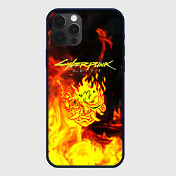 Чехол для iPhone 12 Pro Max Samurai fire cyberpunk, цвет: 3D-черный