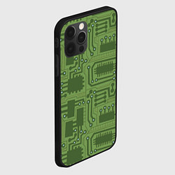 Чехол для iPhone 12 Pro Max Милитари электронная плата, цвет: 3D-черный — фото 2
