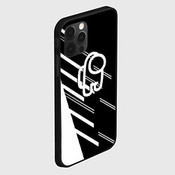 Чехол для iPhone 12 Pro Max Among us pattern sport, цвет: 3D-черный — фото 2