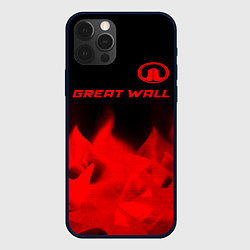 Чехол iPhone 12 Pro Max Great Wall - red gradient посередине