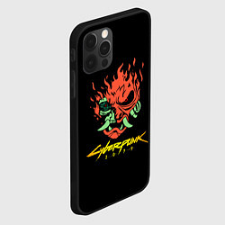 Чехол для iPhone 12 Pro Max Cyberpunk 2077 logo, цвет: 3D-черный — фото 2