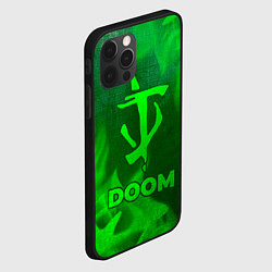 Чехол для iPhone 12 Pro Max Doom - green gradient, цвет: 3D-черный — фото 2