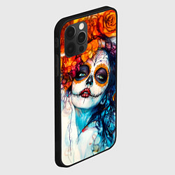 Чехол для iPhone 12 Pro Max Катрина День мертвых, цвет: 3D-черный — фото 2