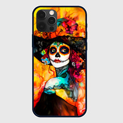 Чехол для iPhone 12 Pro Max Катрина в черной шляпе, цвет: 3D-черный