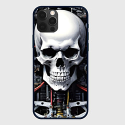 Чехол для iPhone 12 Pro Max Cyber skull - ai art, цвет: 3D-черный