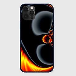 Чехол для iPhone 12 Pro Max Фрактальный узор абстракция, цвет: 3D-черный