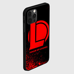 Чехол для iPhone 12 Pro Max League of Legends - red gradient, цвет: 3D-черный — фото 2