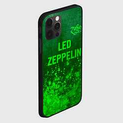 Чехол для iPhone 12 Pro Max Led Zeppelin - green gradient посередине, цвет: 3D-черный — фото 2