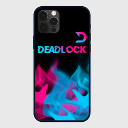Чехол для iPhone 12 Pro Max Deadlock - neon gradient посередине, цвет: 3D-черный