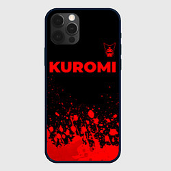 Чехол для iPhone 12 Pro Max Kuromi - red gradient посередине, цвет: 3D-черный