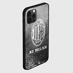 Чехол для iPhone 12 Pro Max AC Milan - grey gradient, цвет: 3D-черный — фото 2