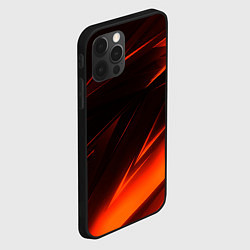 Чехол для iPhone 12 Pro Max Geometry orange stripes, цвет: 3D-черный — фото 2