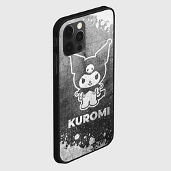 Чехол для iPhone 12 Pro Max Kuromi - grey gradient, цвет: 3D-черный — фото 2