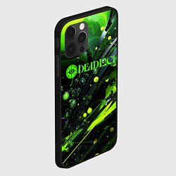 Чехол для iPhone 12 Pro Max Deadlock logo зеленая абстракция, цвет: 3D-черный — фото 2