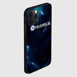 Чехол для iPhone 12 Pro Max Deadlock logo синие молнии, цвет: 3D-черный — фото 2