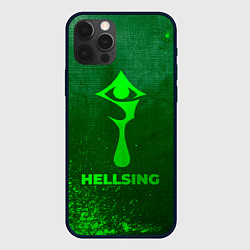 Чехол для iPhone 12 Pro Max Hellsing - green gradient, цвет: 3D-черный