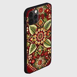 Чехол для iPhone 12 Pro Max Русские классические узоры и орнамент, цвет: 3D-черный — фото 2