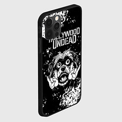 Чехол для iPhone 12 Pro Max Hollywood Undead рок пес, цвет: 3D-черный — фото 2