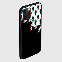 Чехол для iPhone 12 Pro Max Billie Eilish pattern glitch, цвет: 3D-черный — фото 2