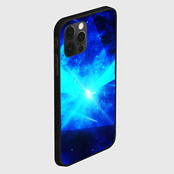 Чехол для iPhone 12 Pro Max Голубая абстракция текстура, цвет: 3D-черный — фото 2