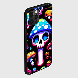 Чехол для iPhone 12 Pro Max Ice cream skull and fly agaric - ai art fantasy, цвет: 3D-черный — фото 2