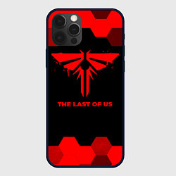 Чехол для iPhone 12 Pro Max The Last Of Us - red gradient, цвет: 3D-черный