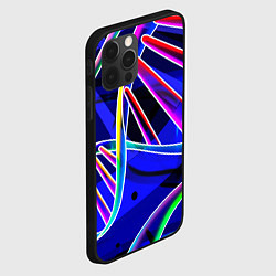 Чехол для iPhone 12 Pro Max Неоновые хромосомы, цвет: 3D-черный — фото 2