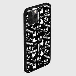 Чехол для iPhone 12 Pro Max Fortnite black pattern, цвет: 3D-черный — фото 2