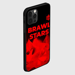 Чехол для iPhone 12 Pro Max Brawl Stars - red gradient посередине, цвет: 3D-черный — фото 2