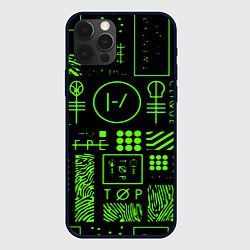 Чехол для iPhone 12 Pro Max Twenty one pilots neon, цвет: 3D-черный