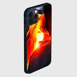 Чехол для iPhone 12 Pro Max Абстракция разлом, цвет: 3D-черный — фото 2